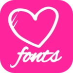 love fonts android application logo